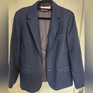 Vintage Pendleton Wool Navy Blue Blazer size 14 Made in the USA